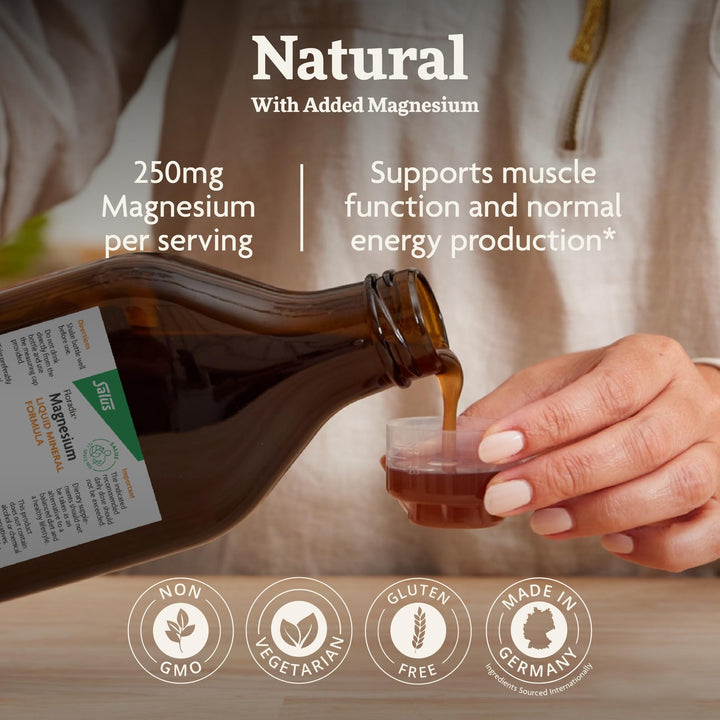 Magnesium - Liquid Herbal &amp; Mineral Supplement for Bone Support, Digestive Health &amp; More - Vegetarian, Non-GMO - 8.5 fl oz