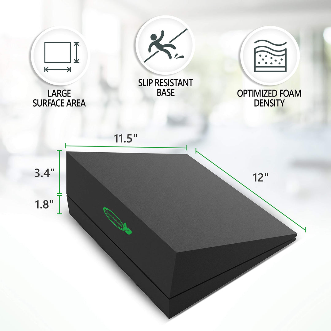 Adjustable 13 Foam Incline Slant Boards 4pc set - Professional Large Yoga Foam Wedge for Leg, Calf, Ankle, and Foot Stretching