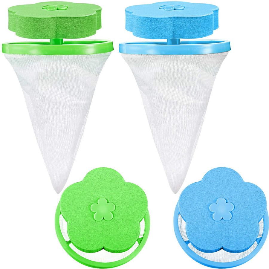 4 Pieces Reusable Washing Machine Lint Catcher Househol