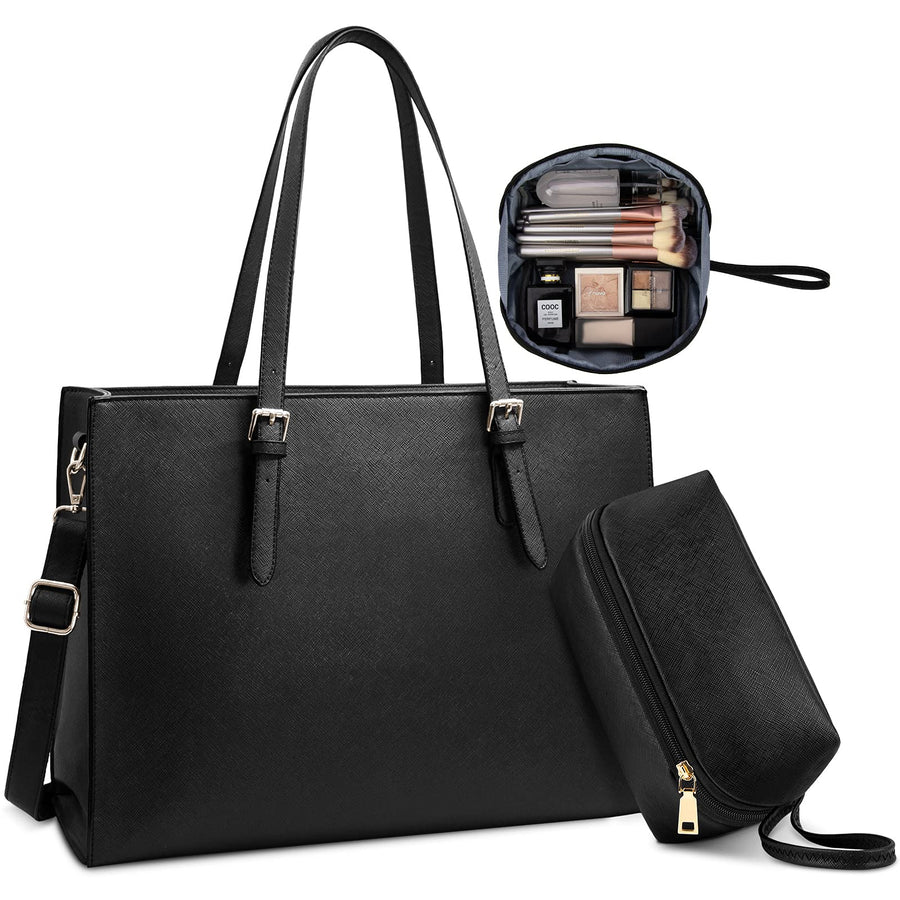 Laptop Bag for Women Waterproof Lightweight Leather 15.