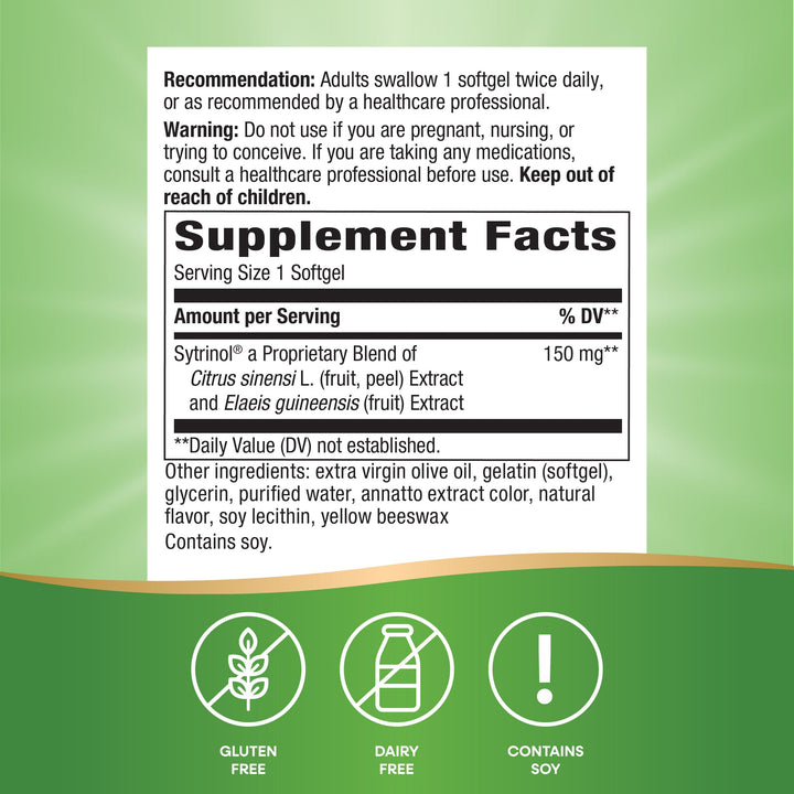 Nature&#39;s Way Sytrinol Cholesterol Control; Premium Blend; 60 Softgels