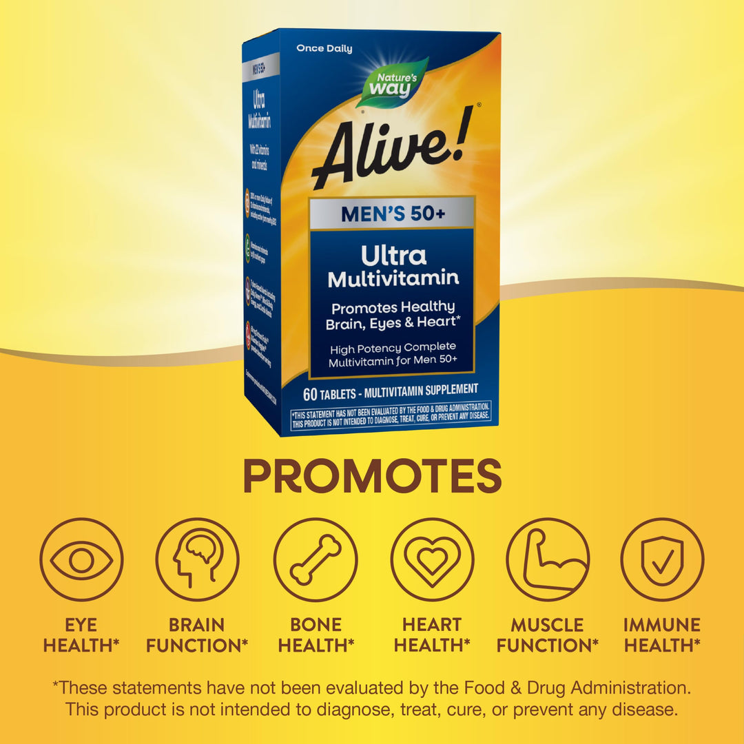 Nature&#39;s Way Alive! Men’s 50+ Daily Ultra Multi