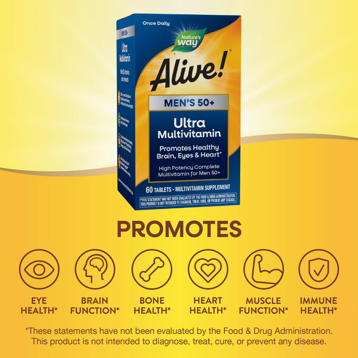 Nature&#39;s Way Alive! Men’s 50+ Daily Ultra Multi