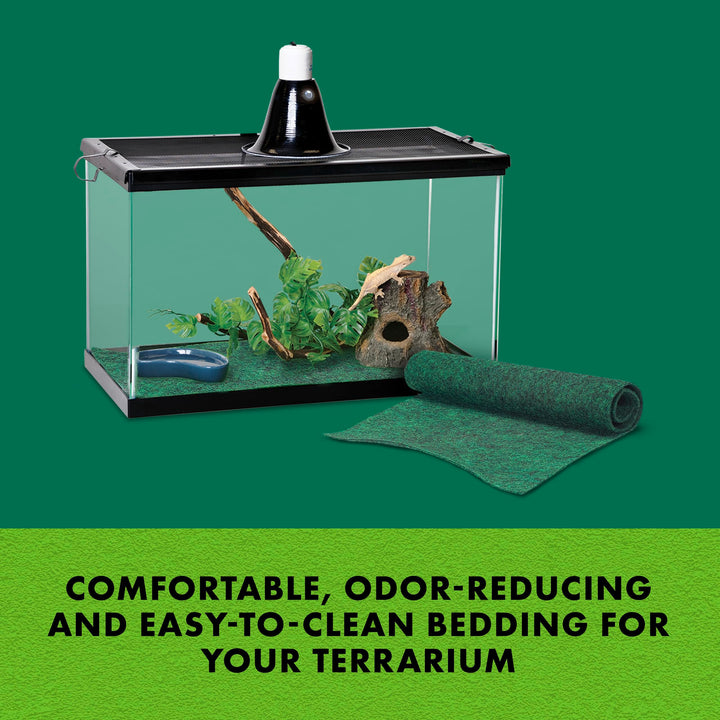 Reptile Terrarium Bedding Substrate Floor Liner, Green, 20L/29G, 11.75 x 29.5