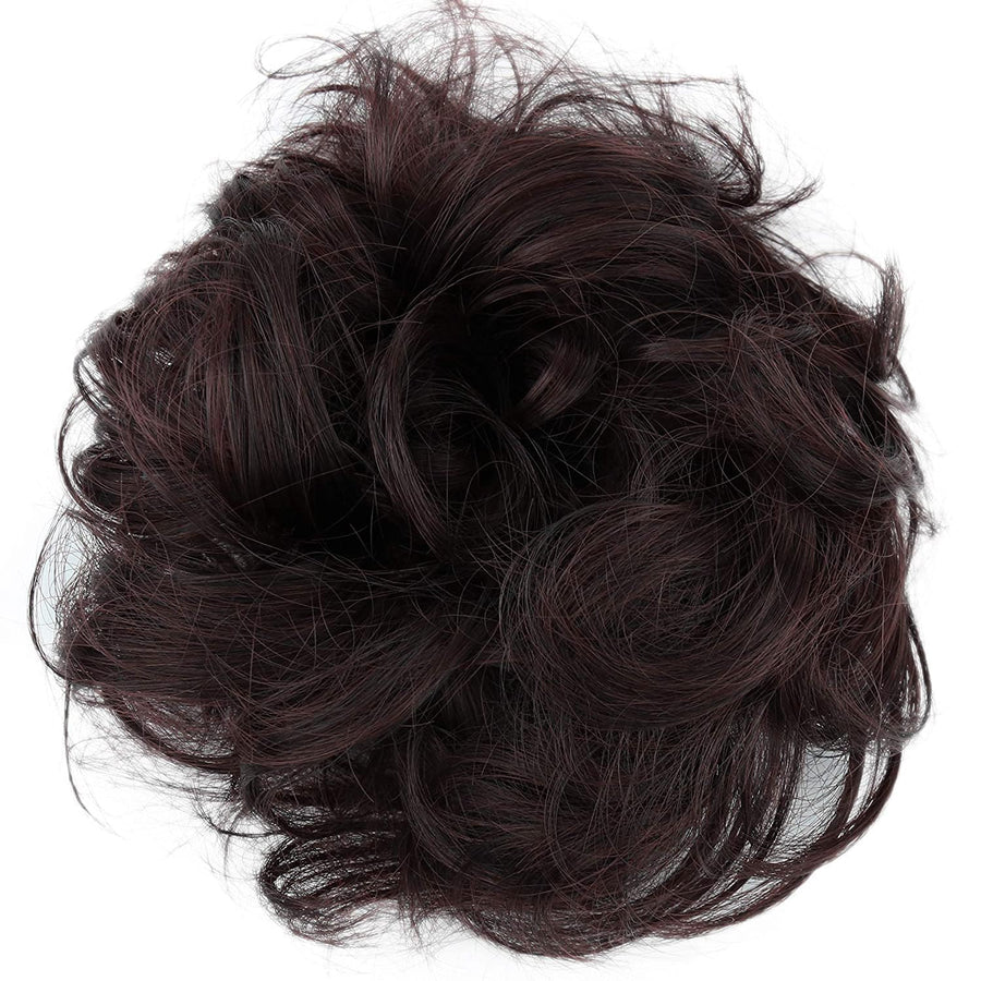 claret red mix 1/35 : PRETTYSHOP Scrunchie Scrunchy Bun Up Do Hair piece Hair Ribbon Ponytail Extensions Wavy Curly or Messy claret red mix 1/35