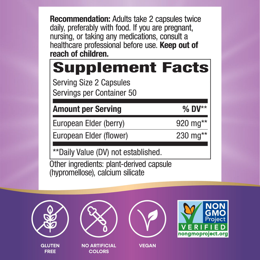 Nature&#39;s Way Black Elderberry Supplement, Tradi