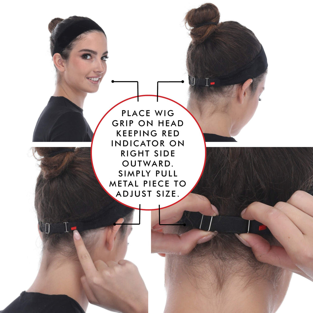 Wig Grip Headbands For Women- Adjustable To Custom Fit Your Head - Velvet Comfort - Wig Bands No Slip Breathable Lightweight Material For All Day Wear! Keep Wig Comfortably Secured