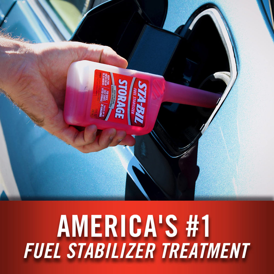 Storage Fuel Stabilizer - Keeps Fuel Fresh for 24 Months - Prevents Corrosion - Gasoline Treatment that Protects Fuel System - Fuel Saver - Treats 25 Gallons - 10 Fl. Oz. (22206)