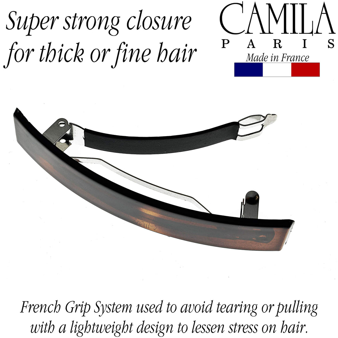 Camila Paris Ad822 French Hair Accessories For Women (3 1/2) Hair Barrettes. Strong Hold/No Slip Grip And Durable Styling Girls Hair Ornaments. Made In France