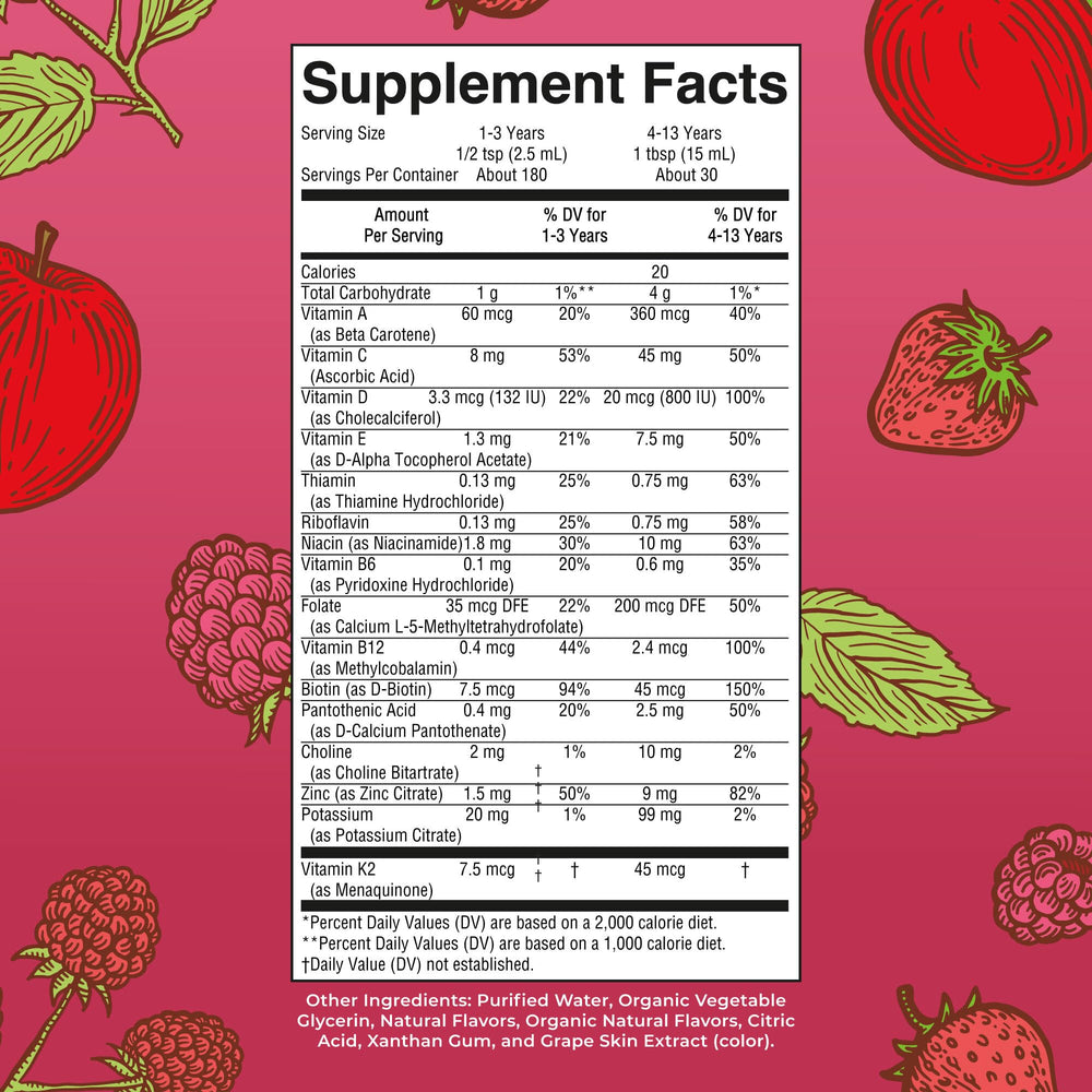 MaryRuth's Kids Liquid Morning Multivitamin | Kids Multivitamin | Immune Support | Vitamin C & D | Kids Vitamins | Kids Vitamins multivitamin | Vegan | 30-180 Servings | 15.22 fl oz