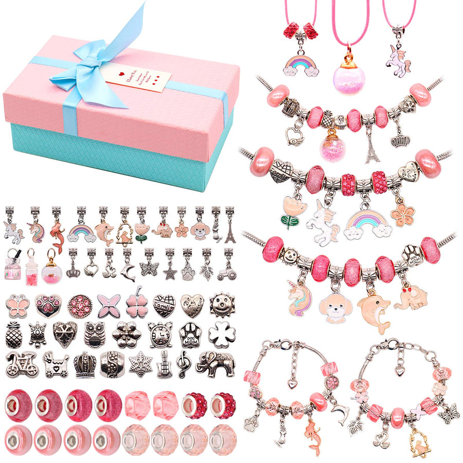 DIY Charm Bracelet Making Kit, Baymyer 76 Pcs Jewelry M