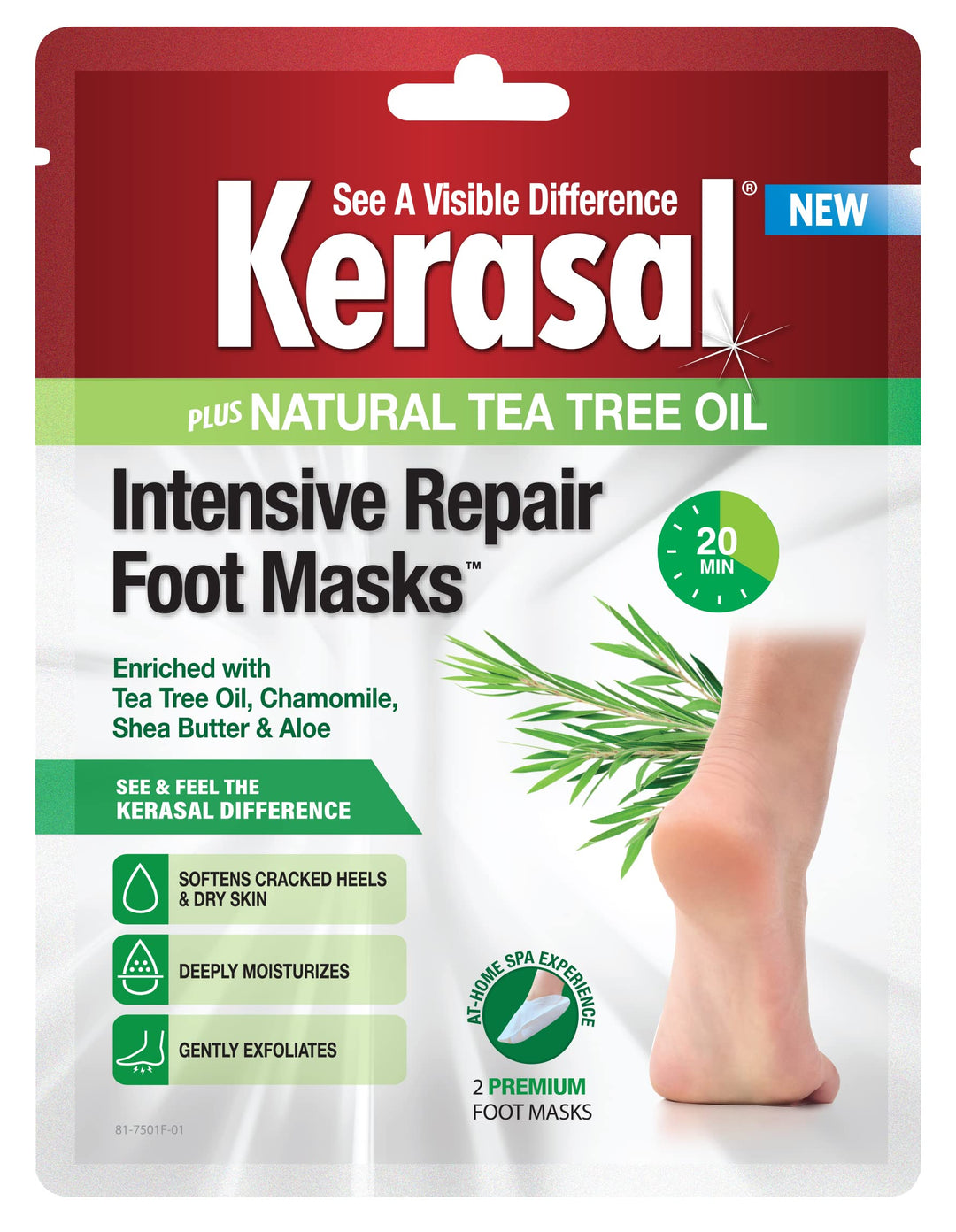 Intensive Repair Foot Mask Foot Mask for Cracked Heels and Dry Feet, Single ( Pair), 1 Count