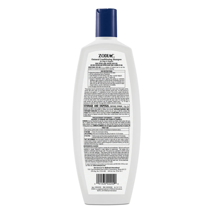 Oatmeal Conditioning Shampoo for Dogs &amp; Puppies 18 ounces, Small