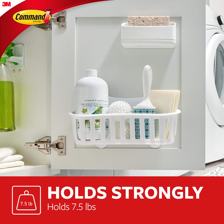 Under Sink Cabinet Caddy, Holds up to 7.5 lbs, 1-Caddy, 4-Strips, Organize Damage-Free