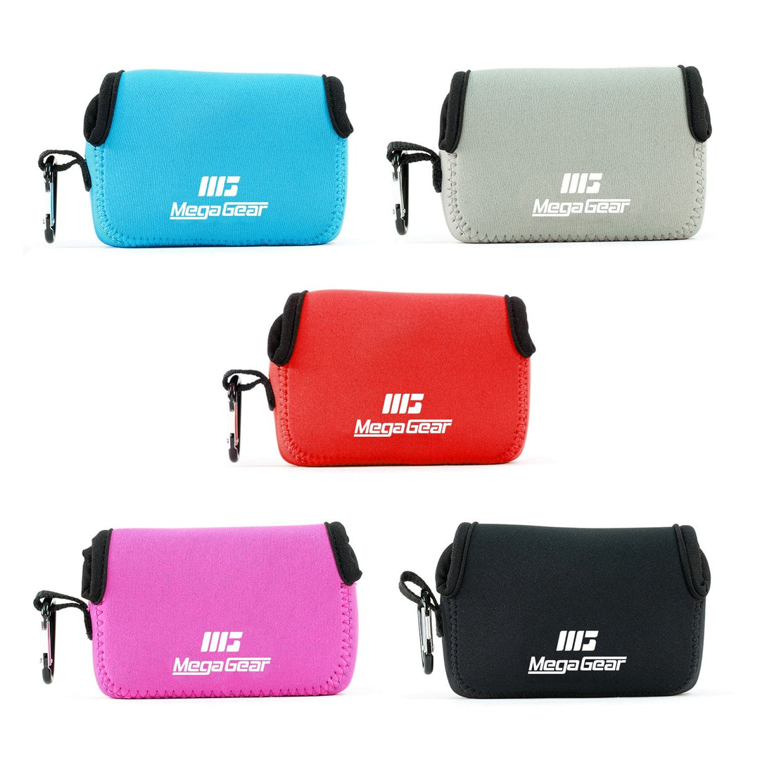 Canon Powershot Sx730 Hs, Sx720 Hs, Sx710 Hs, G16, G15 Ultra Light Neoprene Camera Case, With Carabiner - Black - MG1245