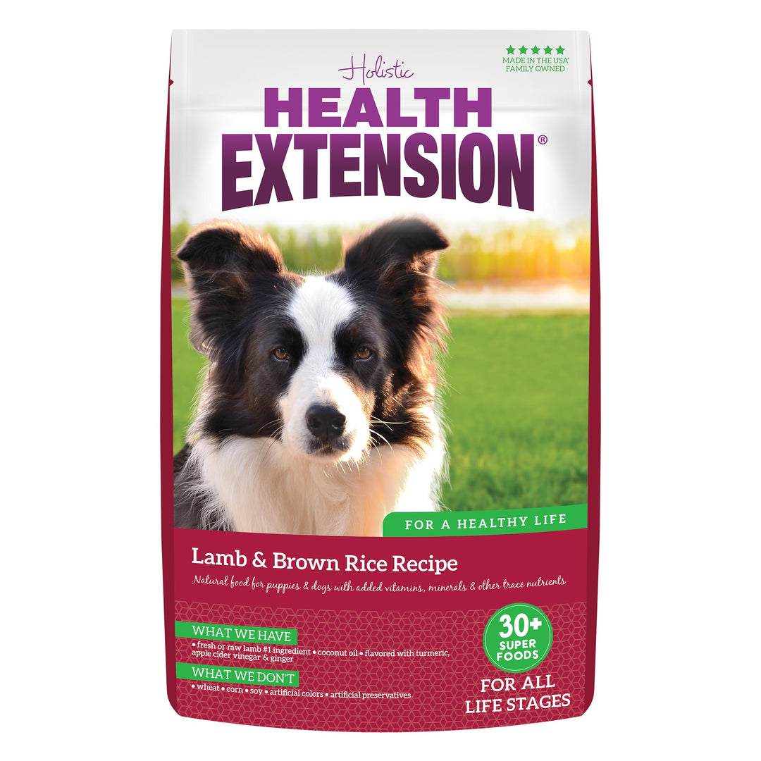 Lamb &amp; Brown Rice Dry Dog Food (15 lb / 6.8 kg) - Nutritious Free-Range Lamb Formula with Probiotics, Antioxidants &amp; Omega 3 for Dogs with Sensitive Digestion
