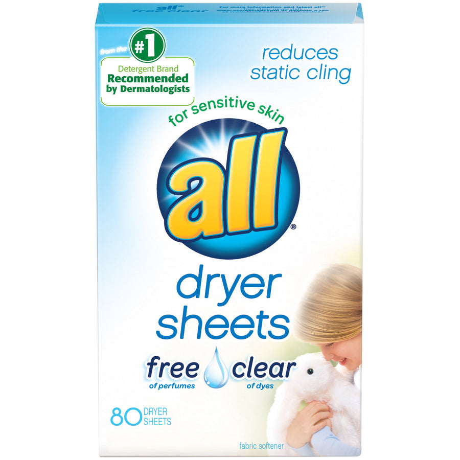 All Dryer Sheets for Sensitive Skin - Free Clear, 80 Sh