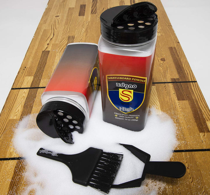 YDDS Shuffleboard Sand - Shuffleboard Wax with Mini Dustpan and Mini Brush, 2 Cans(2×14 oz)