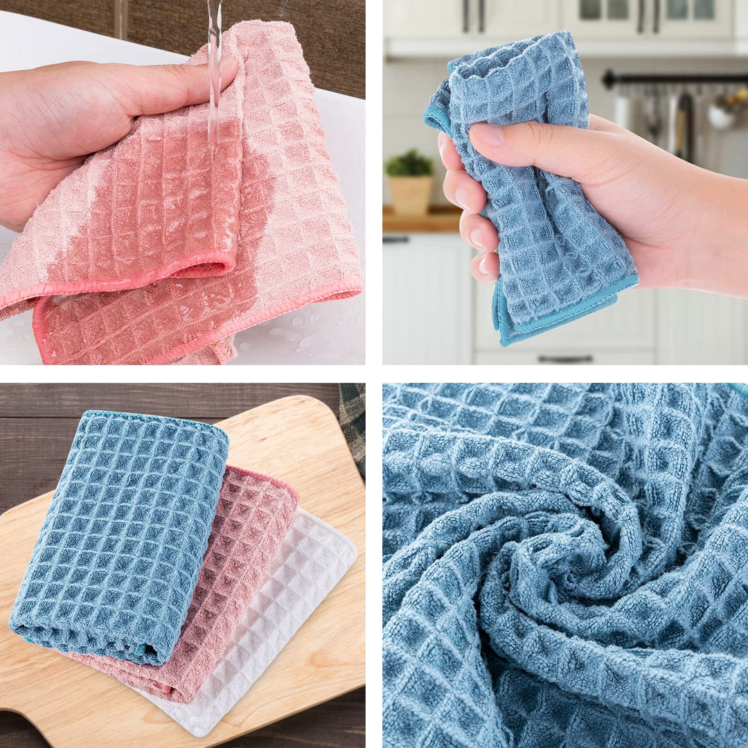 Cslehel Cotton Kitchen Towels, 6PCs Waffle Weave Dish T