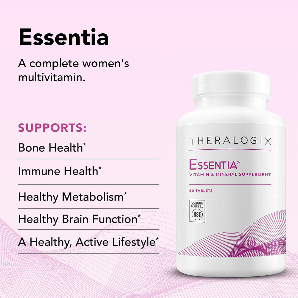 Essentia Multivitamin for Women - 90-Day Supply - Women's Daily Multivitamin - Supports Immune Health & Bone Health - Includes Vitamin C, Vitamin D, Zinc & More - NSF Certified - 90 Tablets
