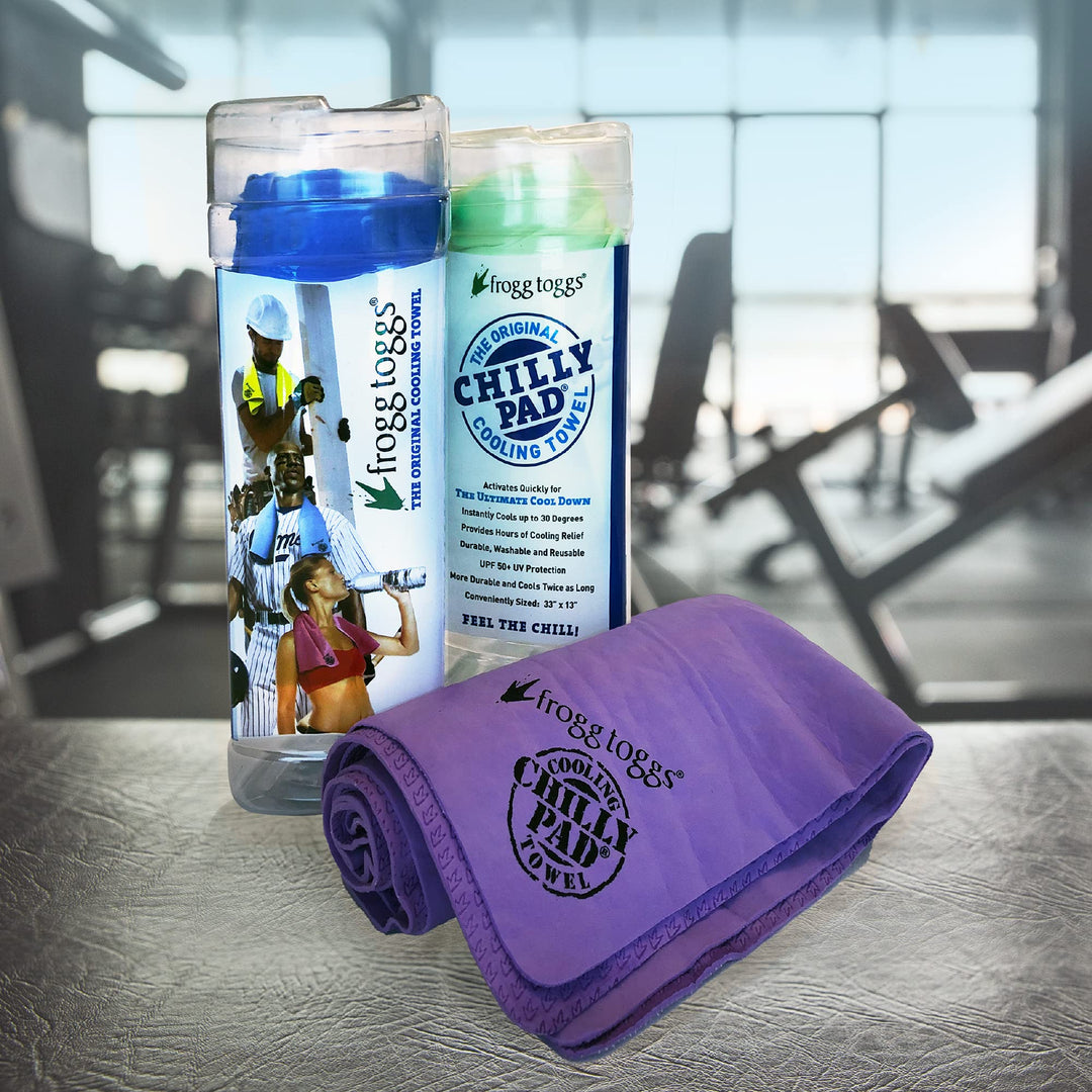 Chilly Pad, Instant Cooling Towel, long lasting, reusable, Sports and Outdoors Neck Towel 33x13, Sky Blue