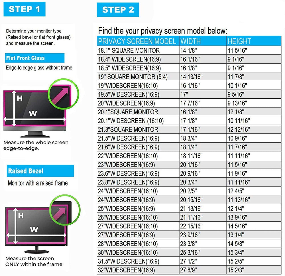 Computer Privacy Screen Filter 24 inches for Widescreen Computer Monitor – Date Protection for Desktop Computer Security – Anti-Glare, Anti-Scratch, Blocks 96% UV–16:9 Aspect Ratio