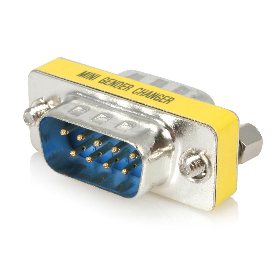Slimline Serial DB9 Gender Changer - M/M - Serial gender changer - DB-9 (M) to DB-9 (M) - GC9SM, Silver