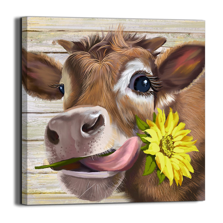 Cow Pictures Wall Decor Country Farmhouse Canvas Wall A