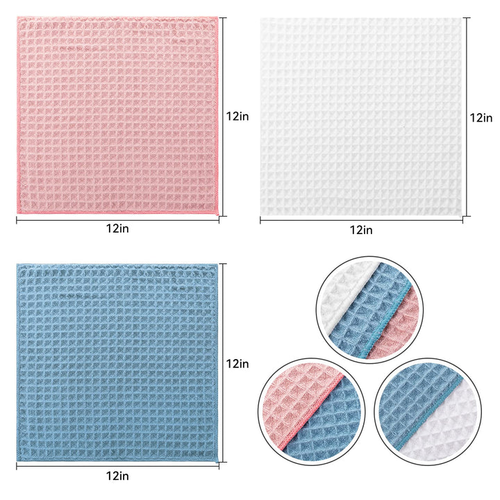 Cslehel Cotton Kitchen Towels, 6PCs Waffle Weave Dish T