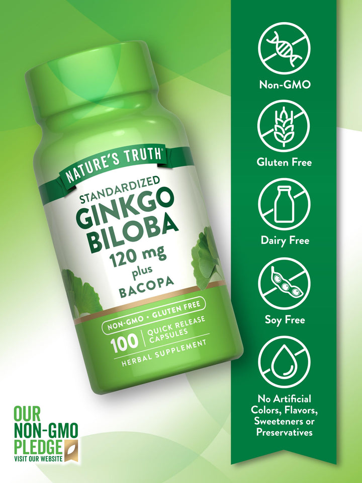 Nature&#39;s Truth Ginkgo Biloba 120mg | Plus Bacop