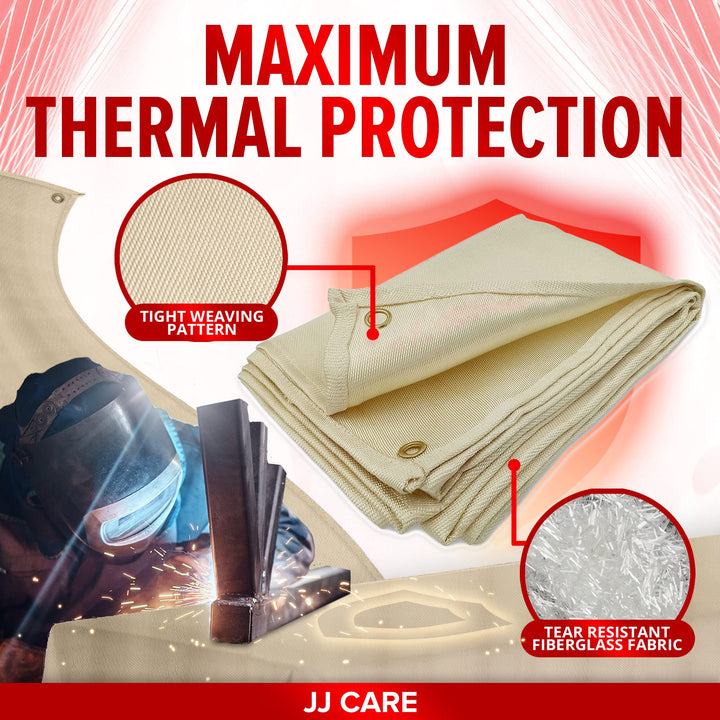 JJ CARE Welding Blanket - 1 Pack 4ft x 6ft Welding Mat 