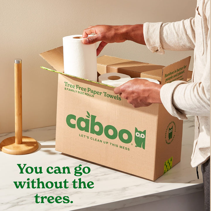 Caboo Towel Paper Roll, 115 Sheets, 2 Roll Package