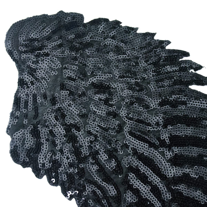 4 Pair of Wings Sequins Angel Wings Patches Applique Sew on Iron on Patch Embroidered Bling Wings for Jackets Cloth DIY Decoration Accessory Gifts