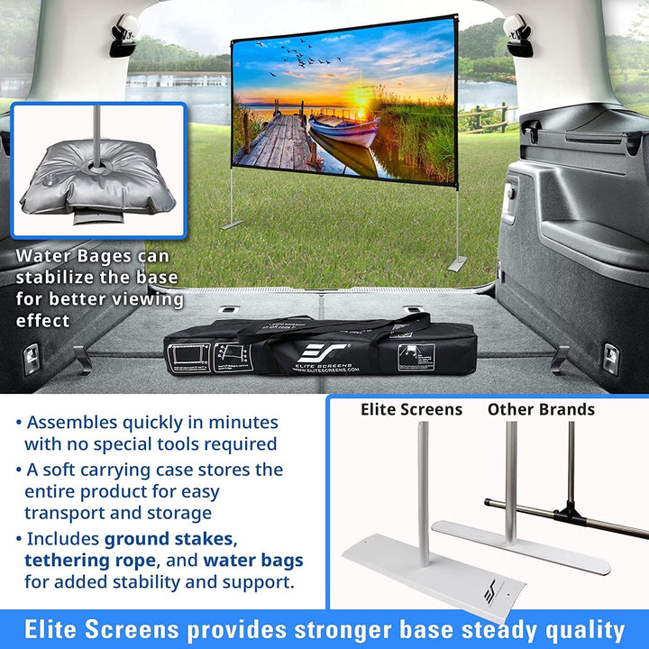 Elite Screens Yard Master Lite, 125-inch Outdoor Projec