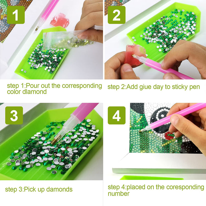 Diamond Painting for Kids with Wooden Frame, Arts and C