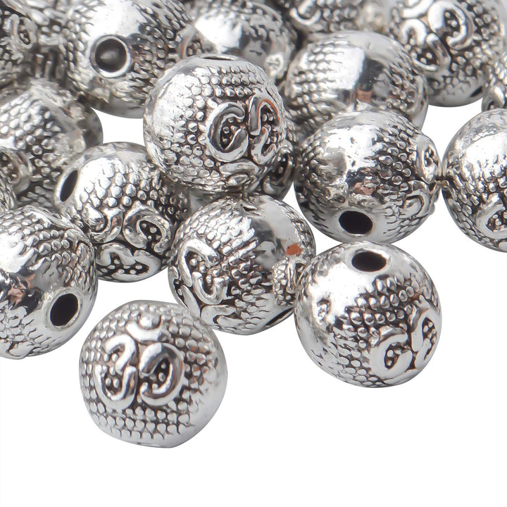 50pcs 8mm Antique Silver Spacer Bead Tibetan Bead Space