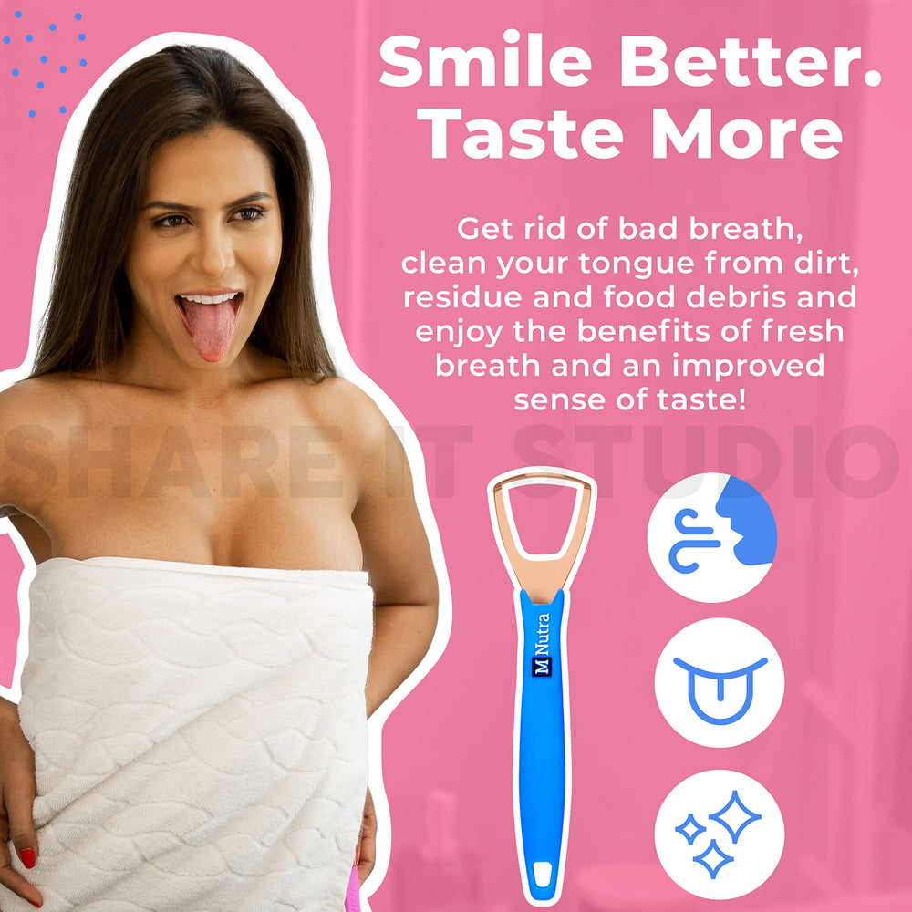Tongue Scraper - Dental Hygiene Tool, Stainless Steel -