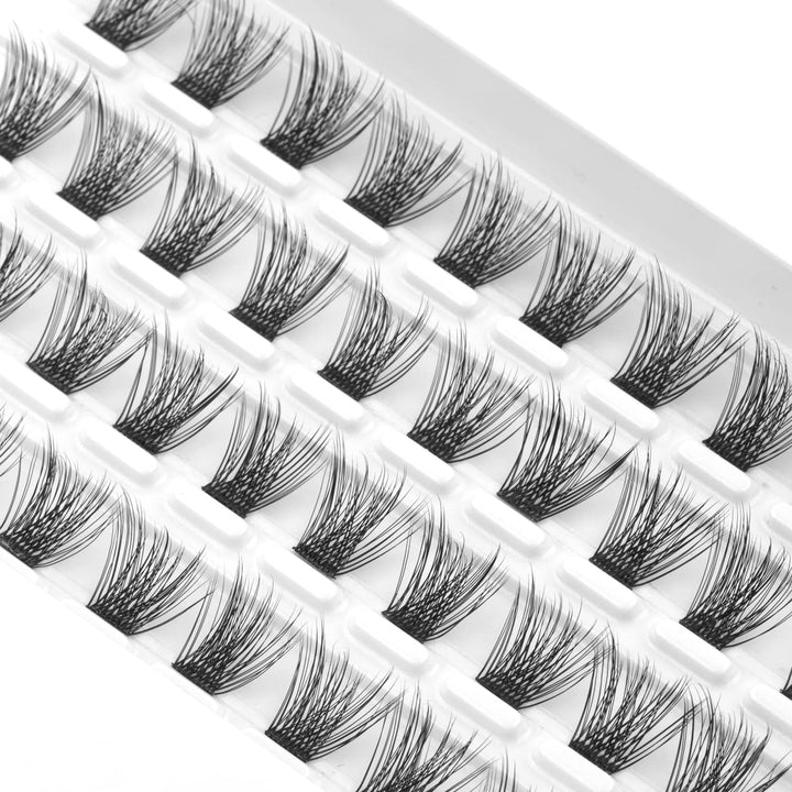DIY Eyelash Extension, Individual Lashes, 3D Effect Reusable 40 Cluster Lashes, C Curl Fluffy Wispy Individual Eyelash Clusters for Home Eyelash Extensions (Fluffy-12mm), 40 Count (Pack of 1)
