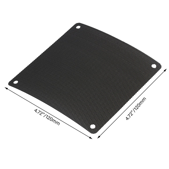 120mm PVC Black PC Cooler Fan Filter Case Cover Computer Mesh Pack of 10