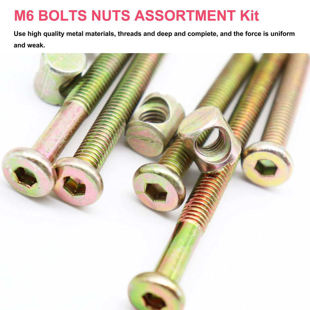 M6 Baby Crib Bolts Replacement Kit, cSeao 50pcs M6x30mm