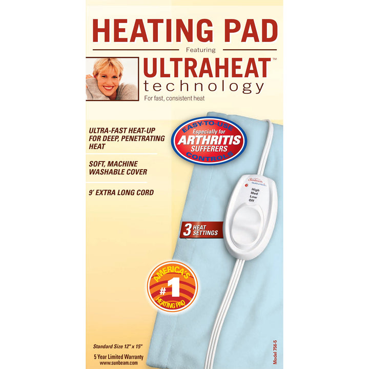 Sunbeam 756-500 Heating Pad with UltraHeatTechnology