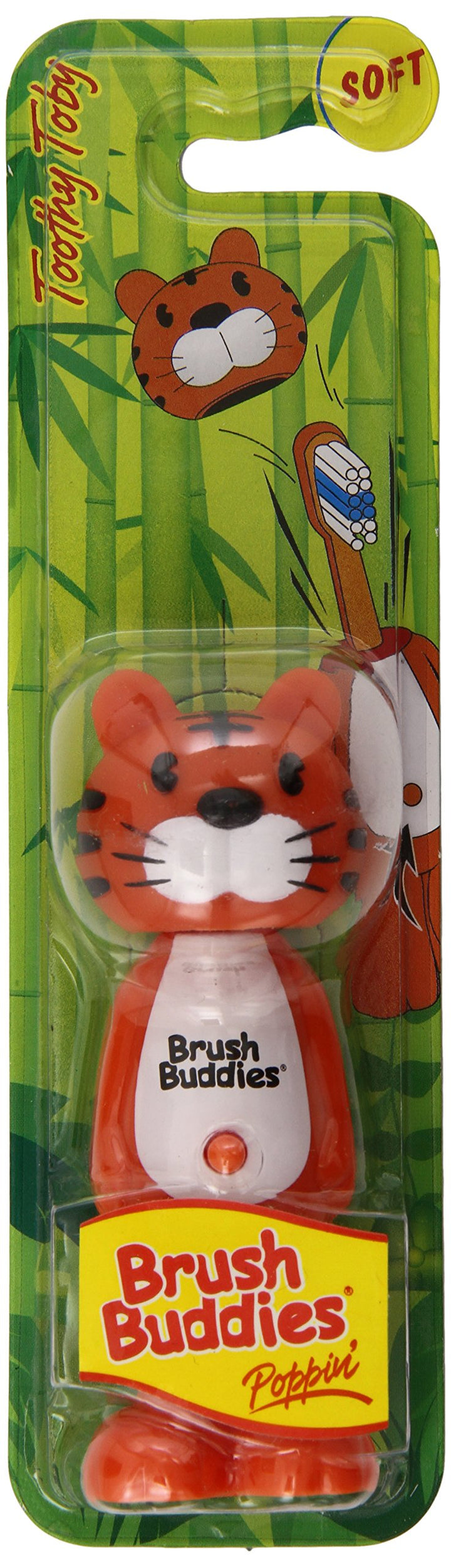Brush Buddies Poppin Toothy Toby Soft Brush (Orange)