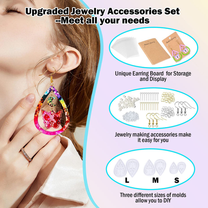 Trafagala Resin Jewelry Molds, 156PCS Earring molds for