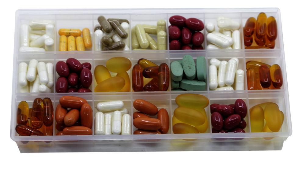 21 Compartments Pill Organizer Box, Medicine Remainder 