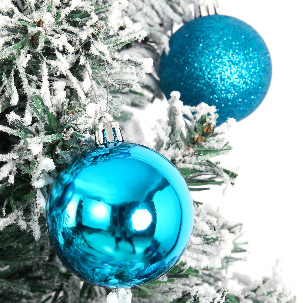 24Pcs Christmas Balls Ornaments for Xmas Christmas Tree - Shatterproof Christmas Tree Decorations Large Hanging Ball for Holiday Party Decoration (Red, 1.2-3.1CM)