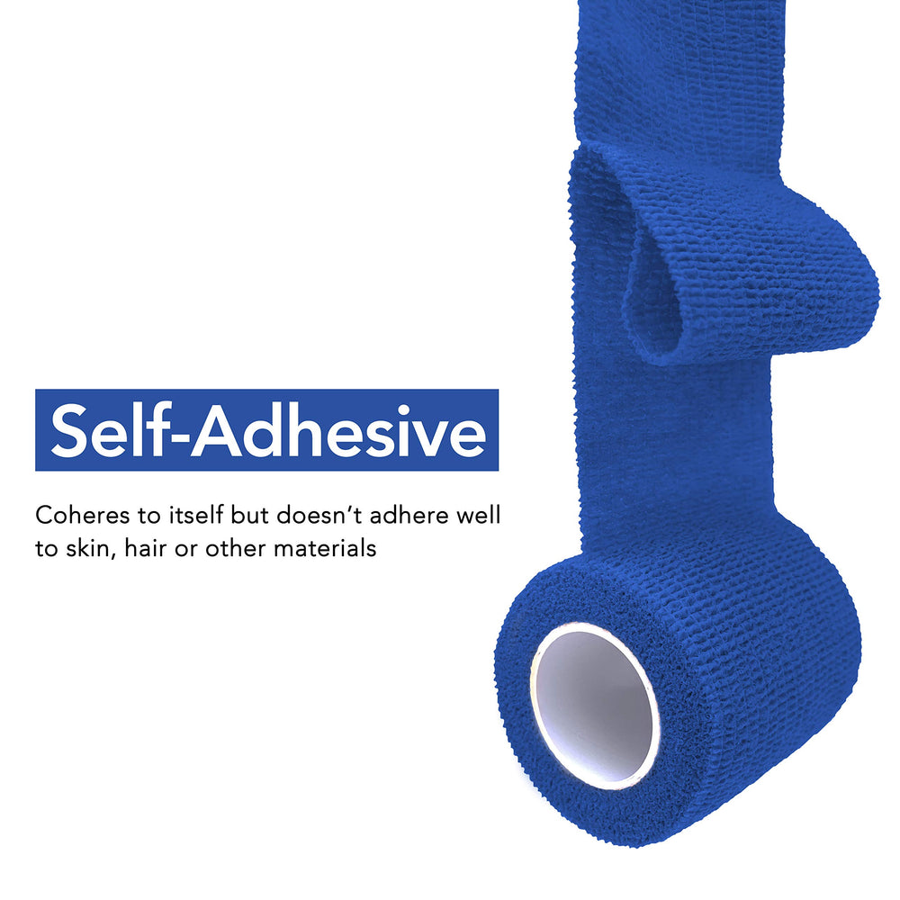 Cohesive Bandage 2” x 5 Yards, 6 Rolls, Self Adherent W