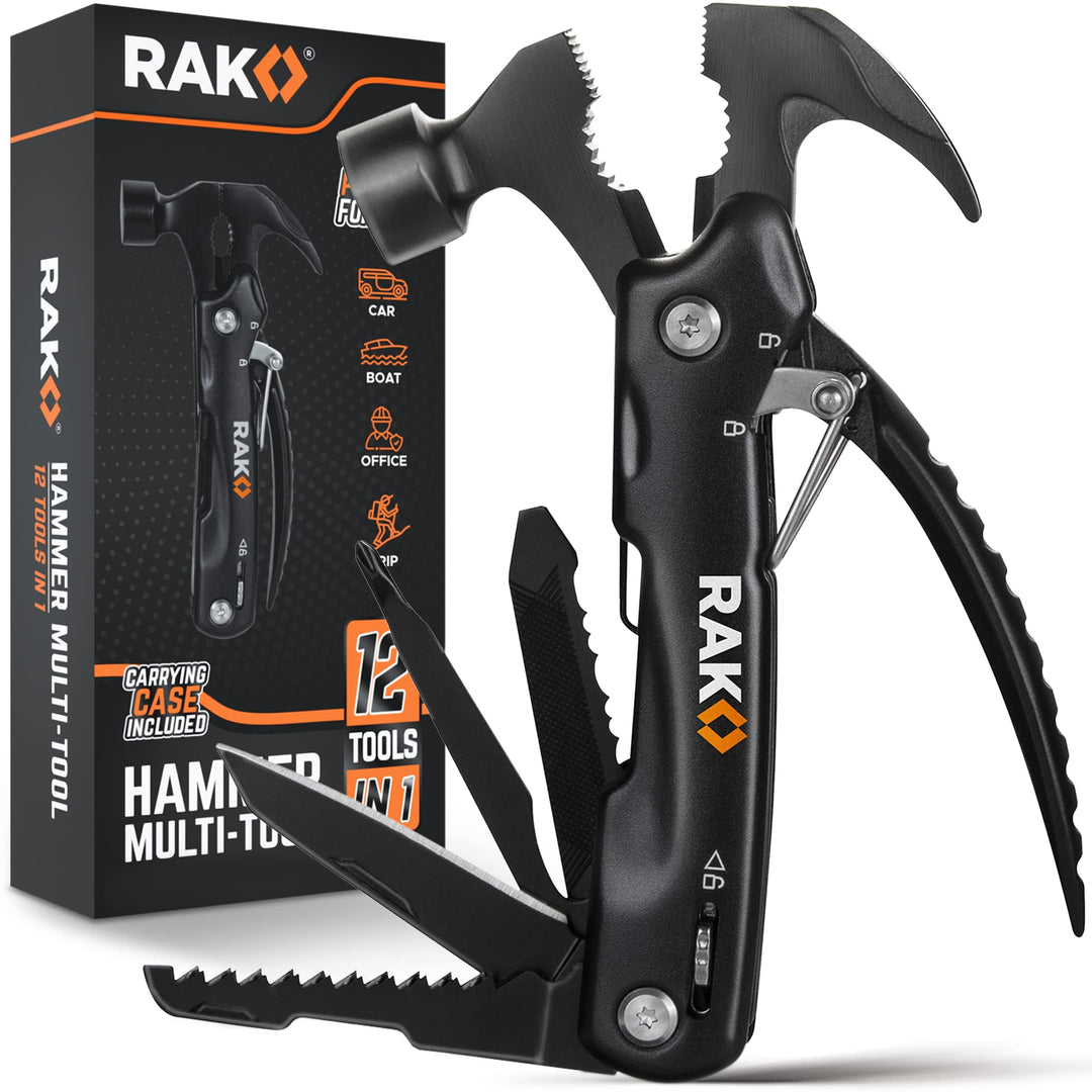 Hammer Multitool BirthdayGifts for Men - Cool Unique Gifts For Men Who Have Everything - Compact DIY Survival Multi Tool - Backpacking &amp; Camping Accessories - Gadget Gifts