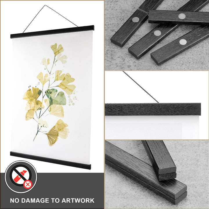 WITCOLOR Magnetic Poster Hanger Frame, Black Magnet Pos