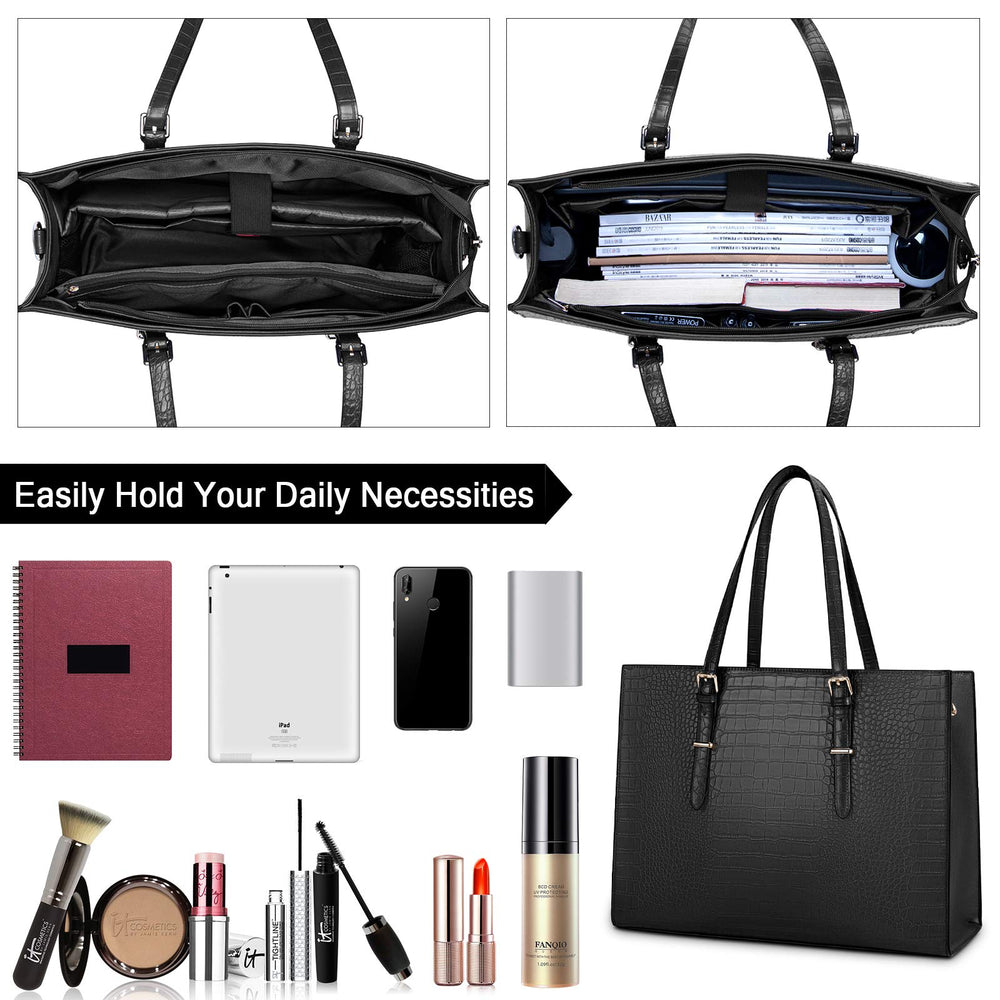 Laptop Bag for Women 15.6 inch Laptop Tote Bag Leather 