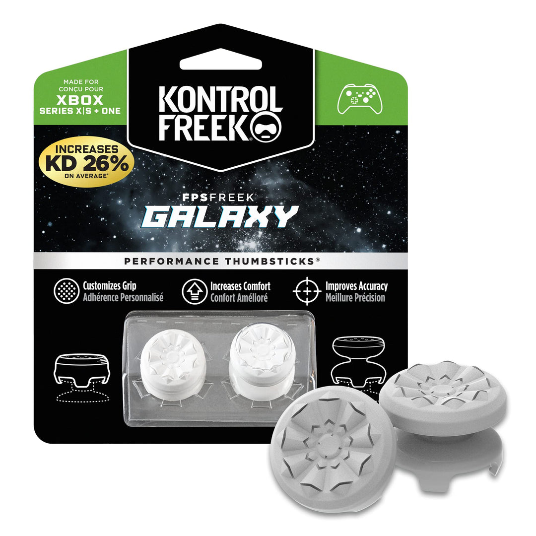 FPS Freek Galaxy White for Xbox One and Xbox Series X Controller | Performance Thumbsticks | 1 High-Rise, 1 Mid-Rise | White